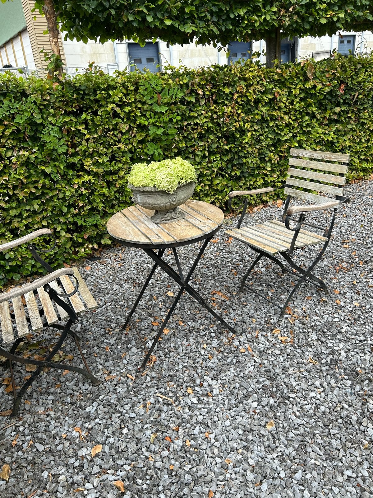 Bistroset AFM tafel met twee stoelen, Tuin en Terras, Tuinsets en Loungesets, Gebruikt, Eettafel, Tuinset, Hout