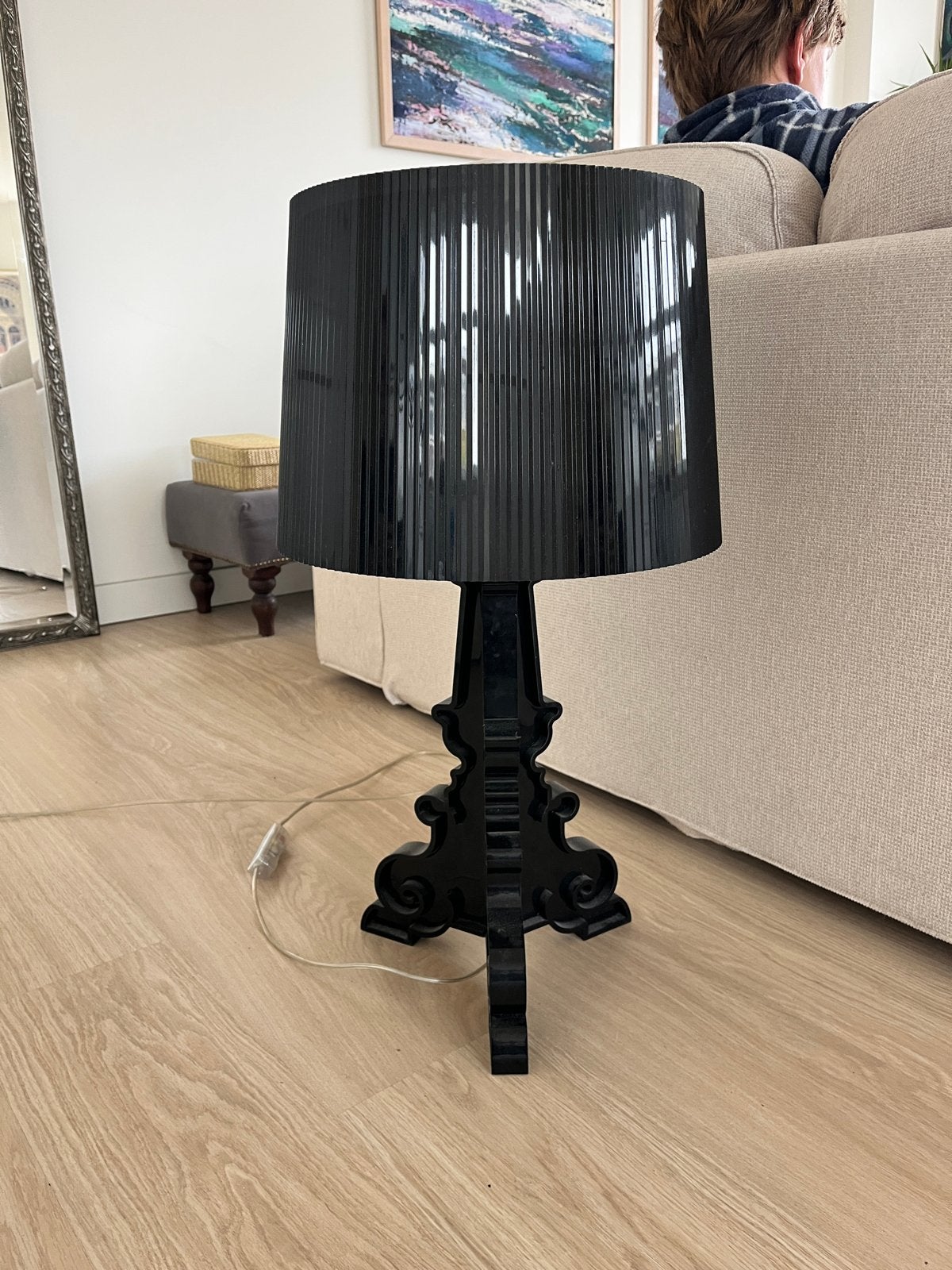 Kartell Bourgie Tafellamp - Zwart Design, Huis en Inrichting, Kunststof, Overige merken, E14 (klein), Ophalen of Verzenden