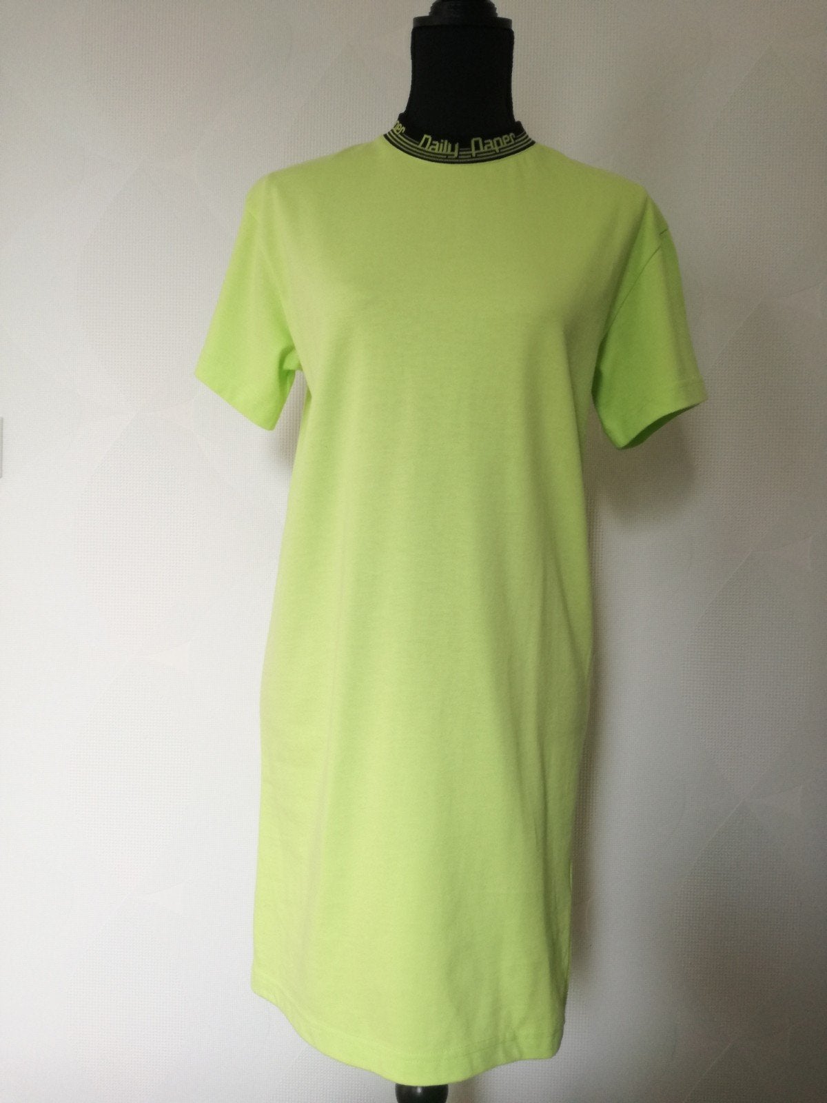 Daily paper erib dress jurk groen lime green 34 XS, Ophalen of Verzenden, Zo goed als nieuw, Maat 34 (XS) of kleiner, Boven de knie