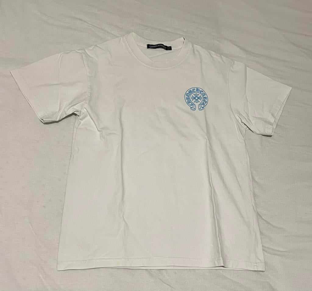 Chrome Hearts T-shirt Wit/Blauw Maat s, Ophalen of Verzenden, Zo goed als nieuw, Maat 46 (S) of kleiner, Wit