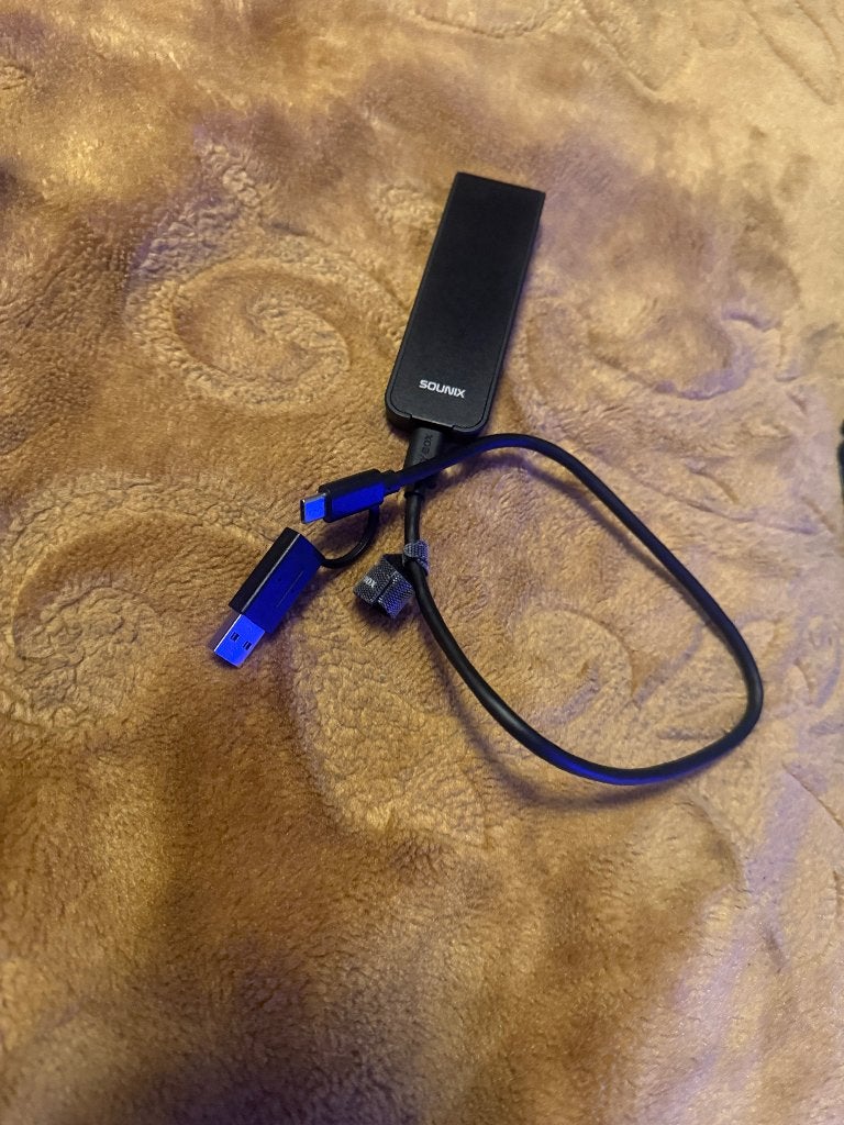 Sounix M.2 (NVMe&SATA) 2 IN 1 Behuizing - USB 3.2, SSD, Ophalen of Verzenden, Zo goed als nieuw, Laptop