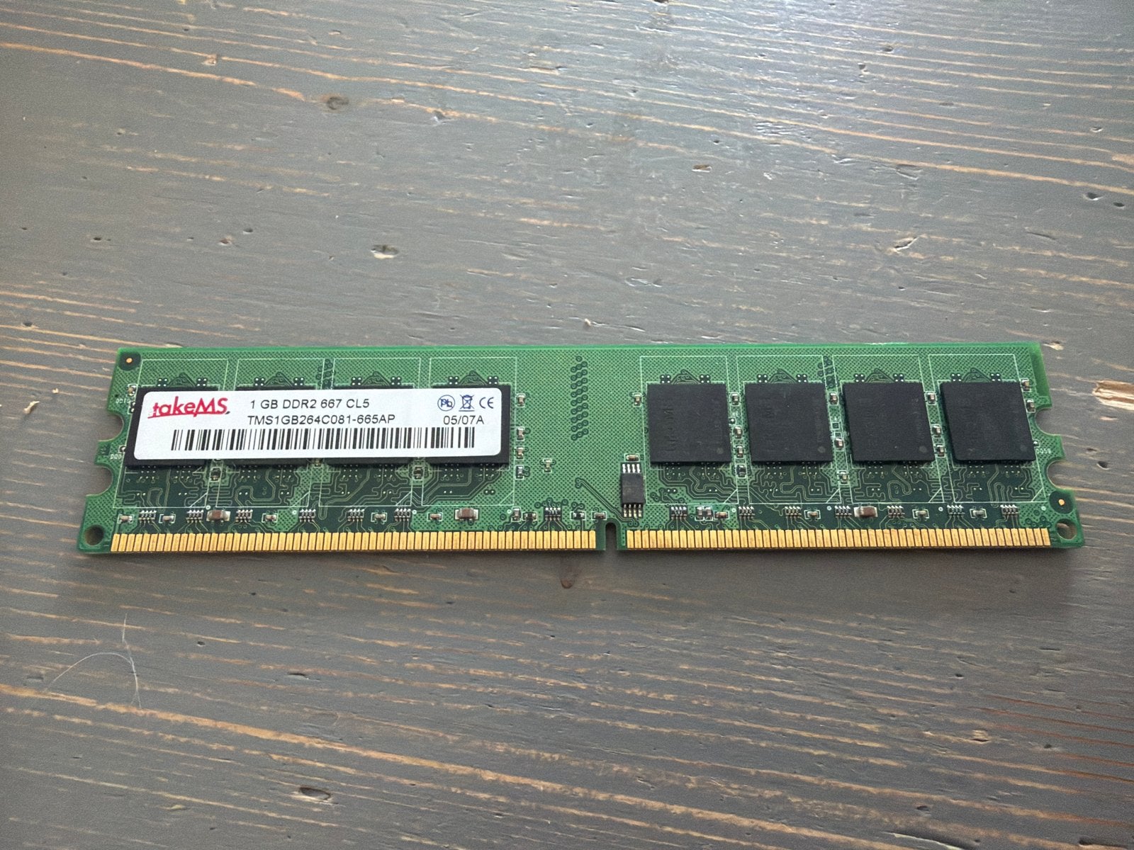 takeMS 1GB DDR2 667MHz RAM Geheugenmodule, Server, Ophalen of Verzenden, DDR2, Gebruikt