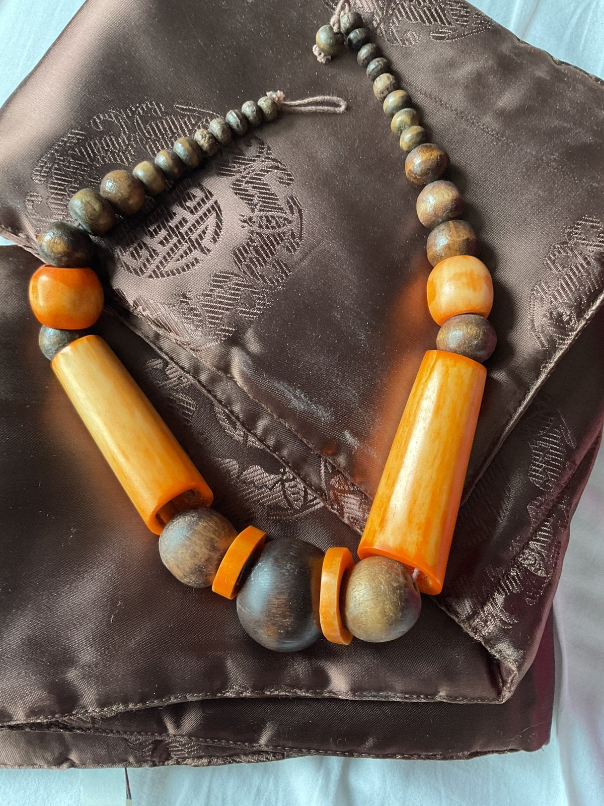 Houten ketting uit AFRIKA, Afrika, Ophalen of Verzenden, Houtsnijwerk