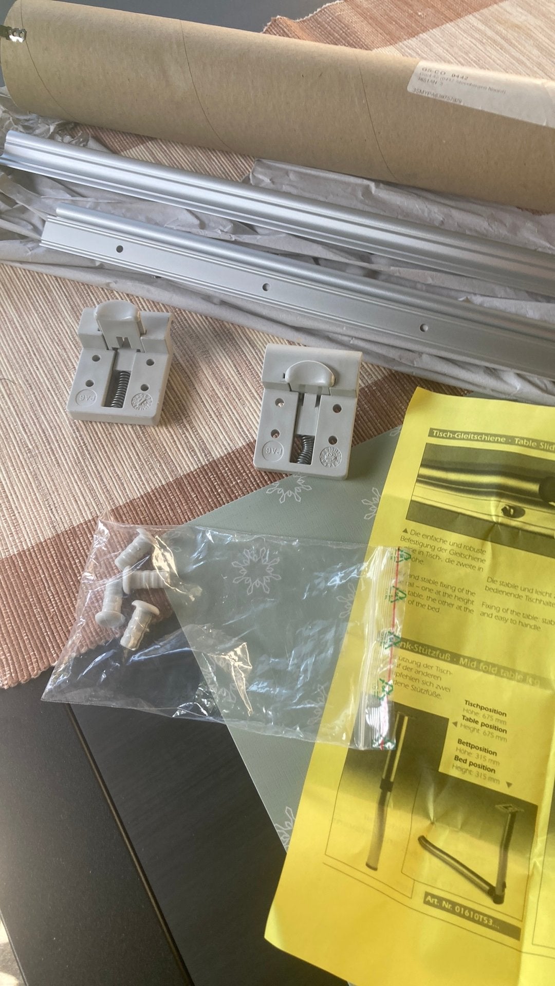 Tafel rail Remis, Caravans en Kamperen, Caravan accessoires, Ophalen of Verzenden, Nieuw