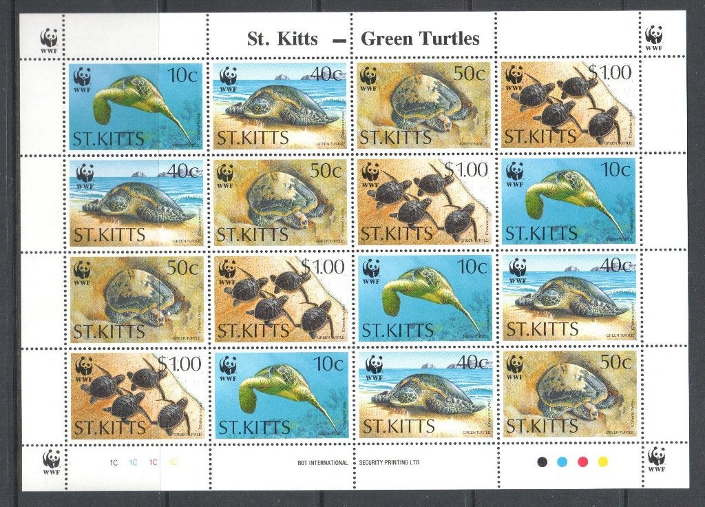 WWF postzegelvel van de Soepschildpad, Ophalen of Verzenden, Postfris, Dier of Natuur