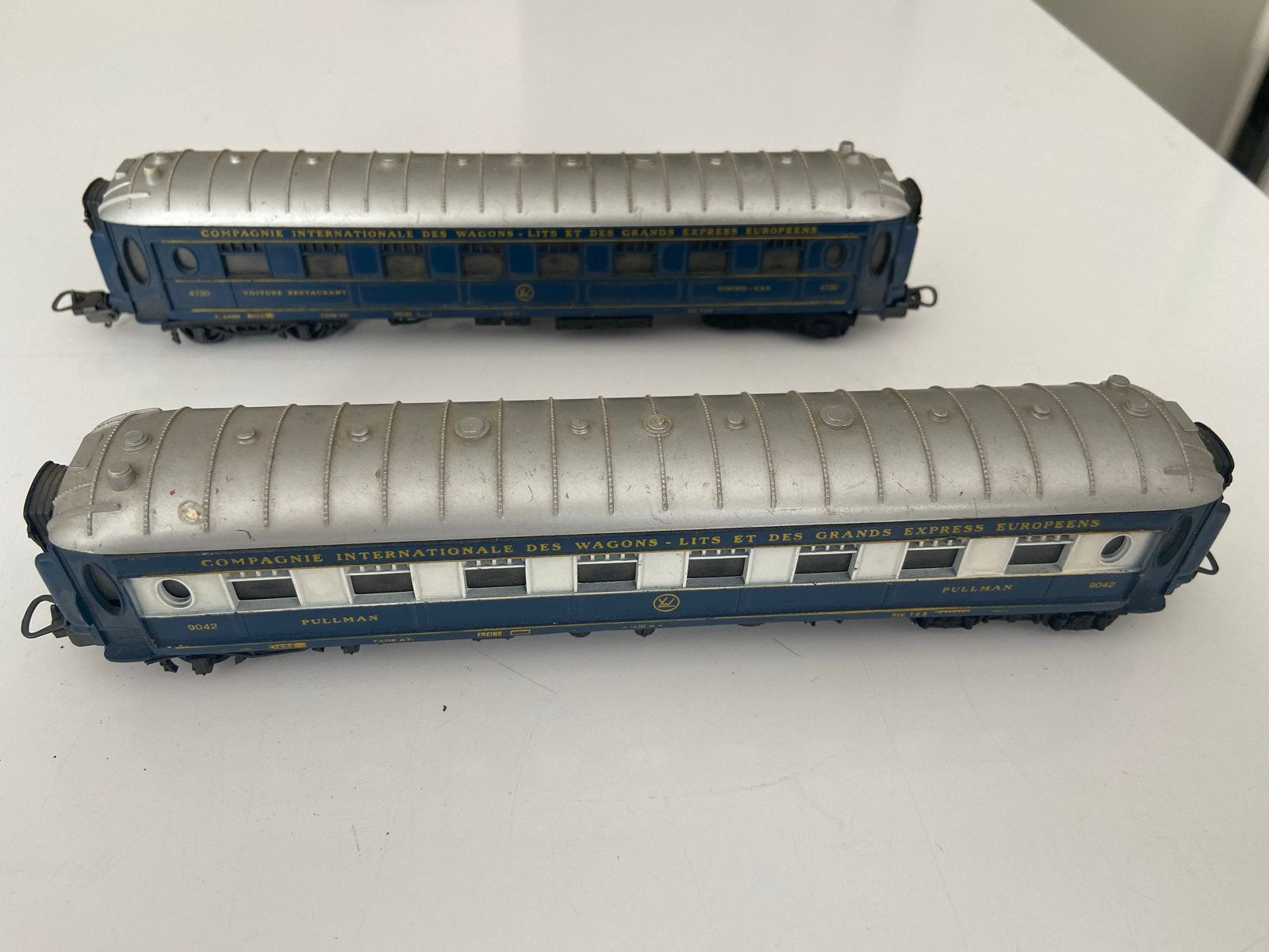 2 Pullman Wagon-Lits - Treinwagons, Hobby en Vrije tijd, Modeltreinen | H0, Gebruikt, Gelijkstroom, Wagon, Ophalen of Verzenden