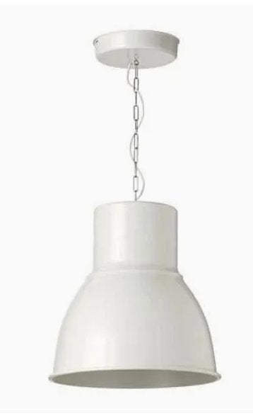 IKEA Hektar Hanglamp - Wit, Industriële Stijl, Huis en Inrichting, Lampen | Hanglampen, Ophalen, E27 (groot), Zo goed als nieuw