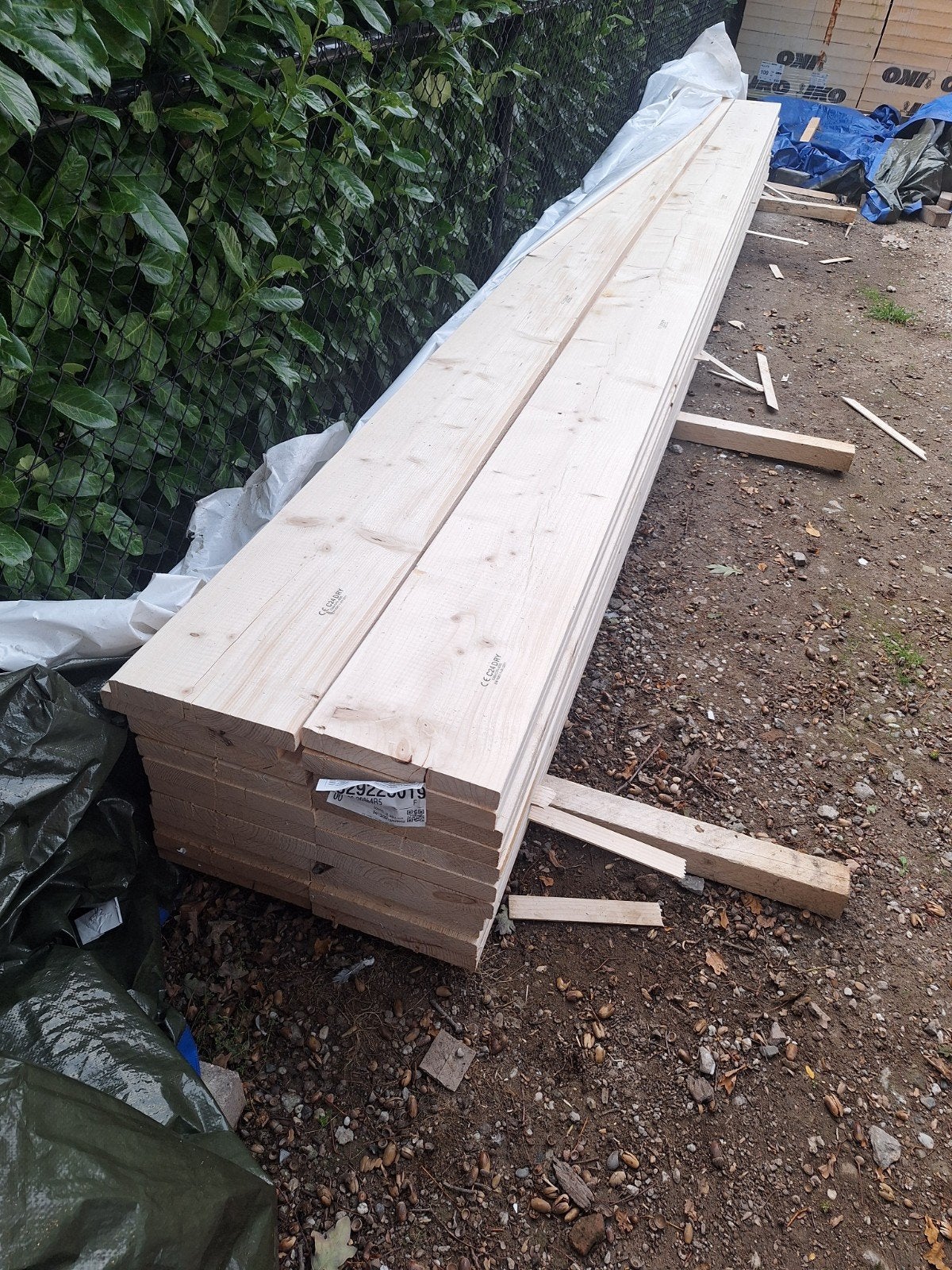 22 stuks Vuren Balken 38x286x6000 SLS, Doe-het-zelf en Verbouw, Ophalen, 25 tot 50 mm, Nieuw, 300 cm of meer
