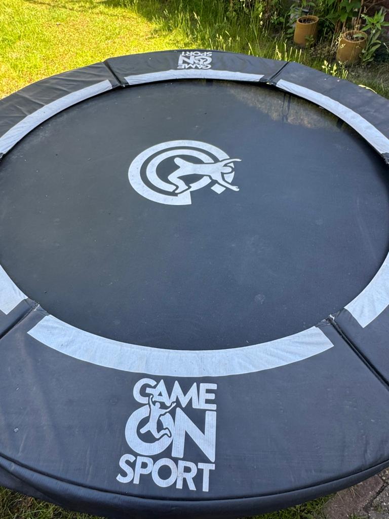 Trampoline Game in sport zwaart, Kinderen en Baby's, Speelgoed | Buiten | Trampolines, Ophalen, Gebruikt