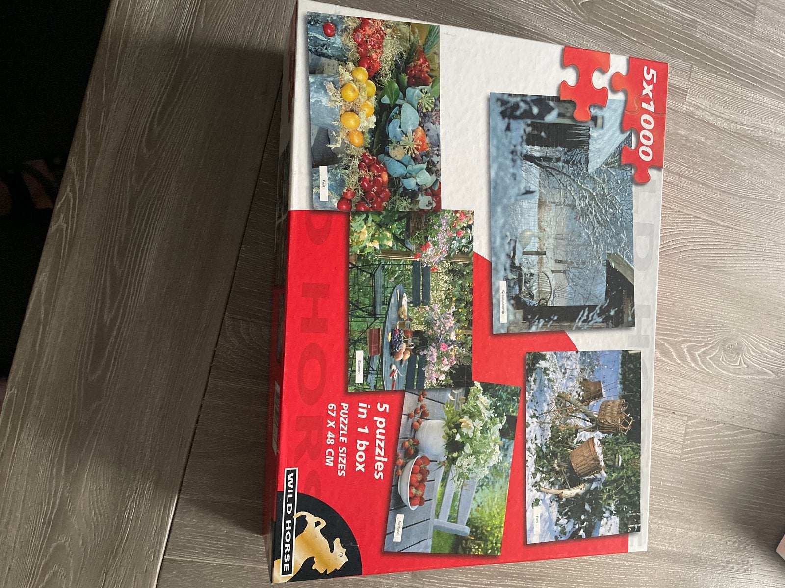 Wild Horse Legpuzzel 5x1000 stukjes - Diverse Scènes, Hobby en Vrije tijd, Ophalen, 500 t/m 1500 stukjes, Gebruikt, Legpuzzel