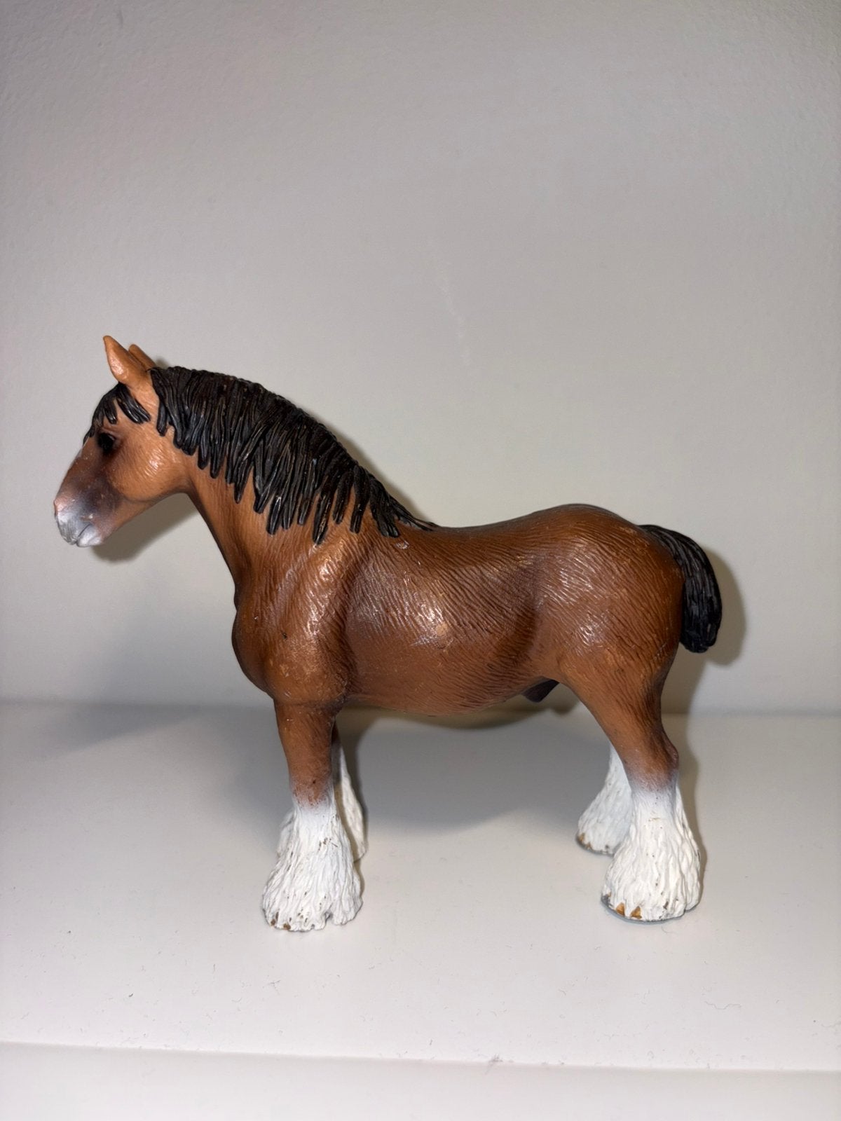 Schleich Clydesdale Hengst, Ophalen of Verzenden, Gebruikt, Paard, Beeldje of Figuurtje