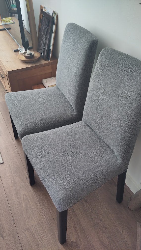 4x IKEA BERGMUND eetkamer stoelen, Ophalen, Overige materialen, Zo goed als nieuw, Vier