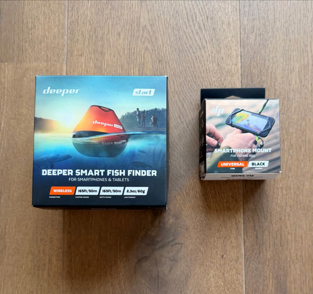 Deeper Smart Fish Finder Start + Smartphone Mount, Watersport en Boten, Hengelsport | Algemeen, Zo goed als nieuw, Overige typen