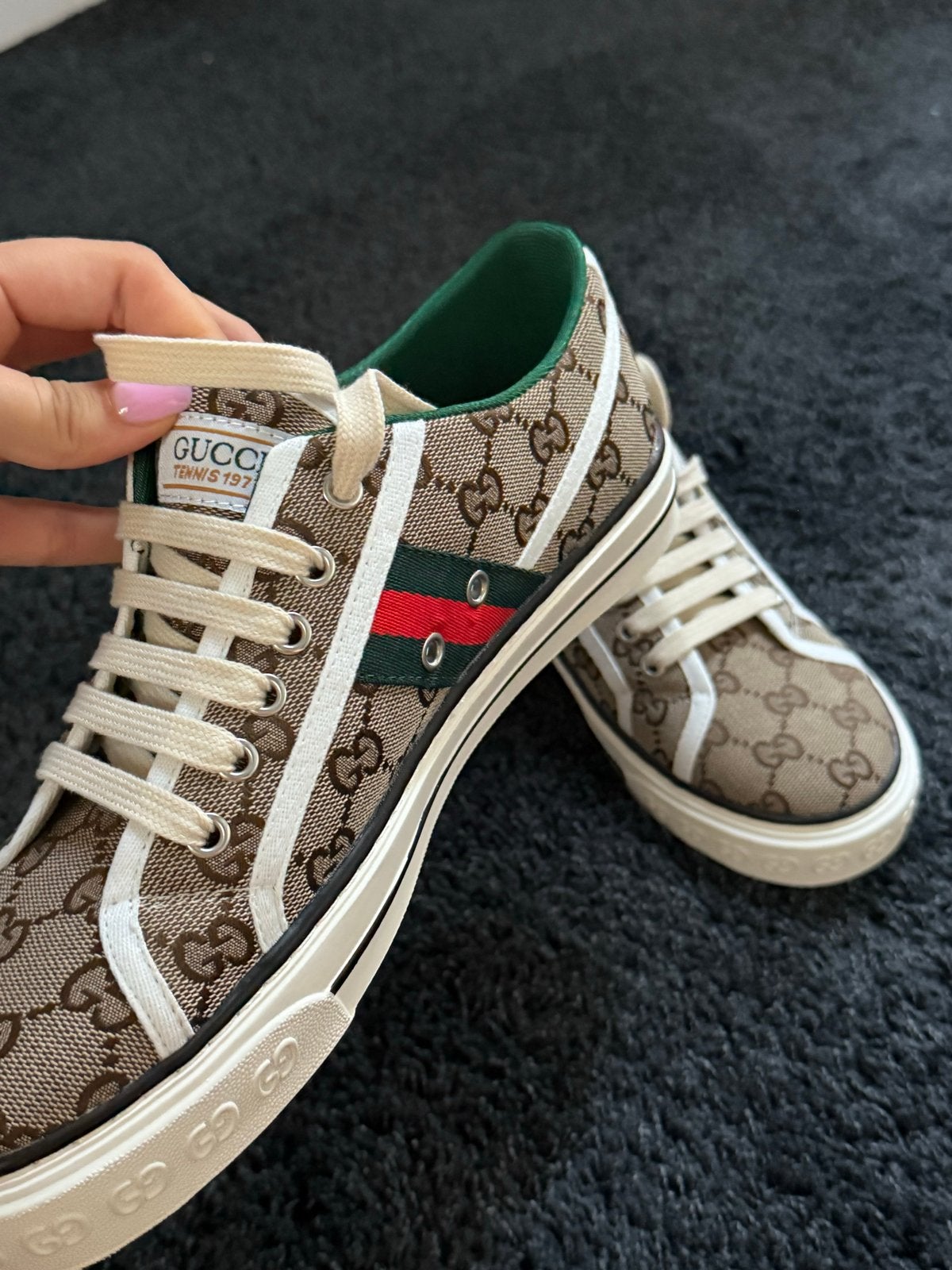Gucci Tennis 1977 Sneakers - Zo goed als nieuw, Ophalen of Verzenden, Zo goed als nieuw, Bruin, Sneakers of Gympen