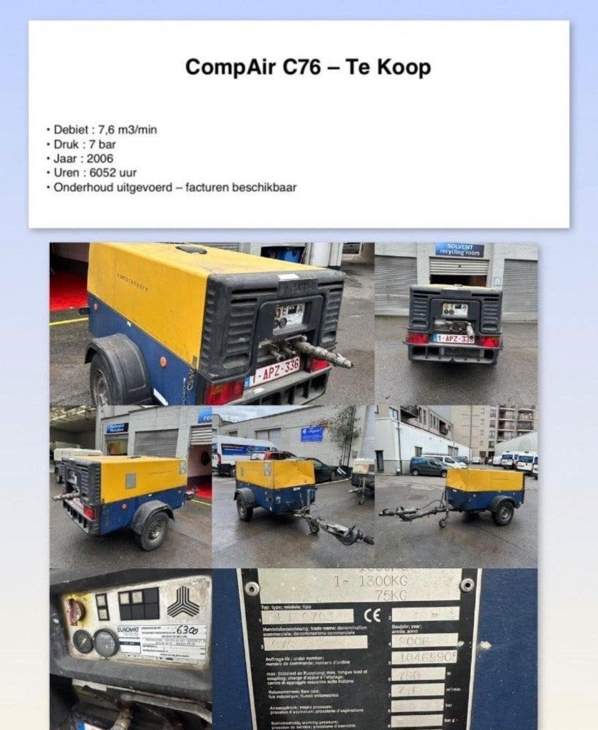 Compressor CompAir C76 en Ingersoll Rand 7/71