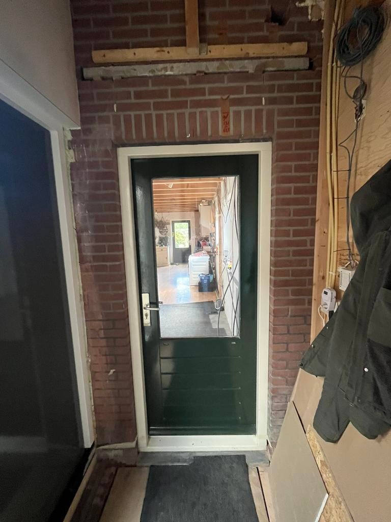 Buitendeur met kozijn compleet 208x87,5, Doe-het-zelf en Verbouw, Kozijnen en Schuifpuien, Gebruikt, Deurkozijn, 150 tot 225 cm