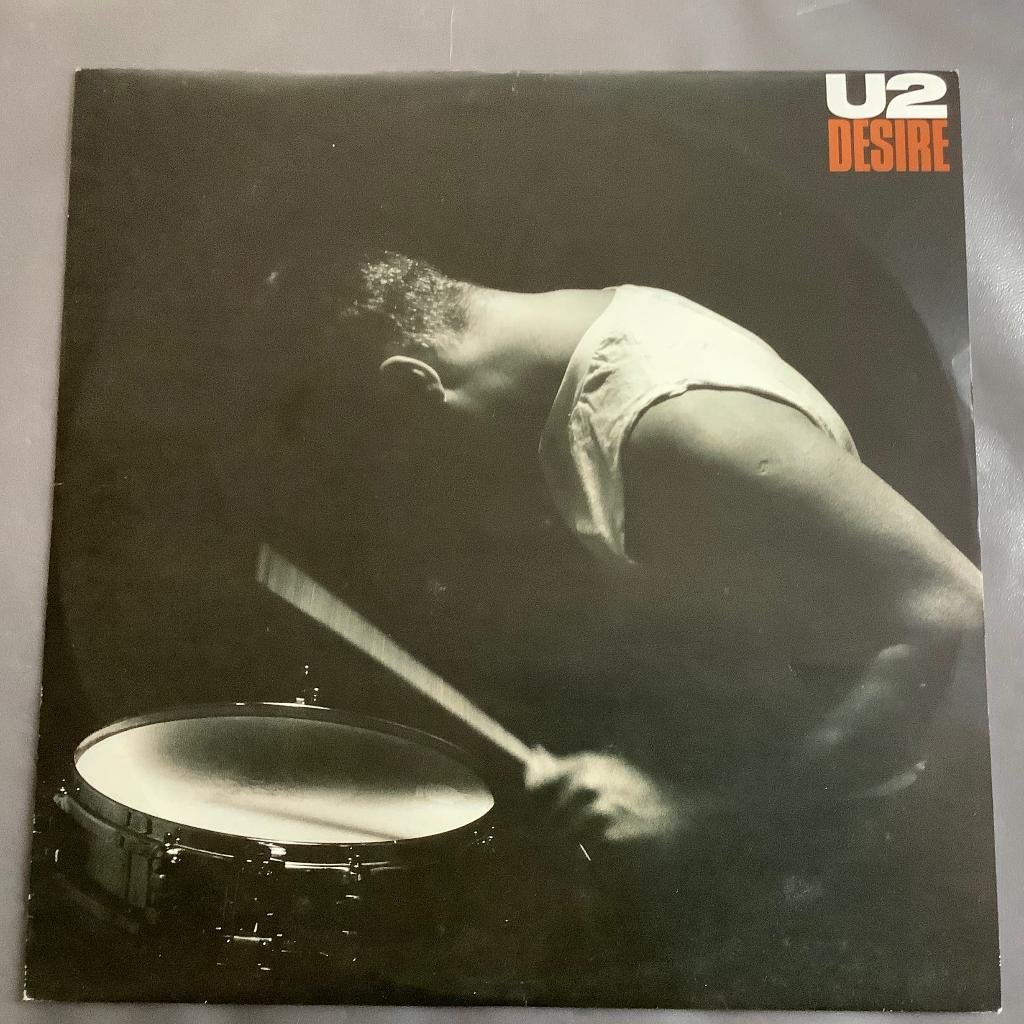 U2 Desire LP vinyl 12" maxi single HOLLYWOOD REMIX als nieuw, Fotohoes, 1980 - 1989, Ophalen of Verzenden, Zo goed als nieuw