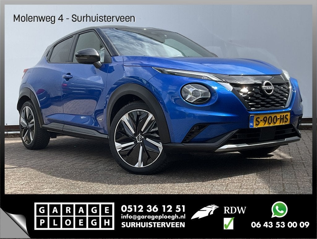 Nissan Juke 1.6 Hybrid N-Design Automaat Leer Carplay Camera, Auto's, Nissan, Bedrijf, Te koop, Juke, ABS, Achteruitrijcamera