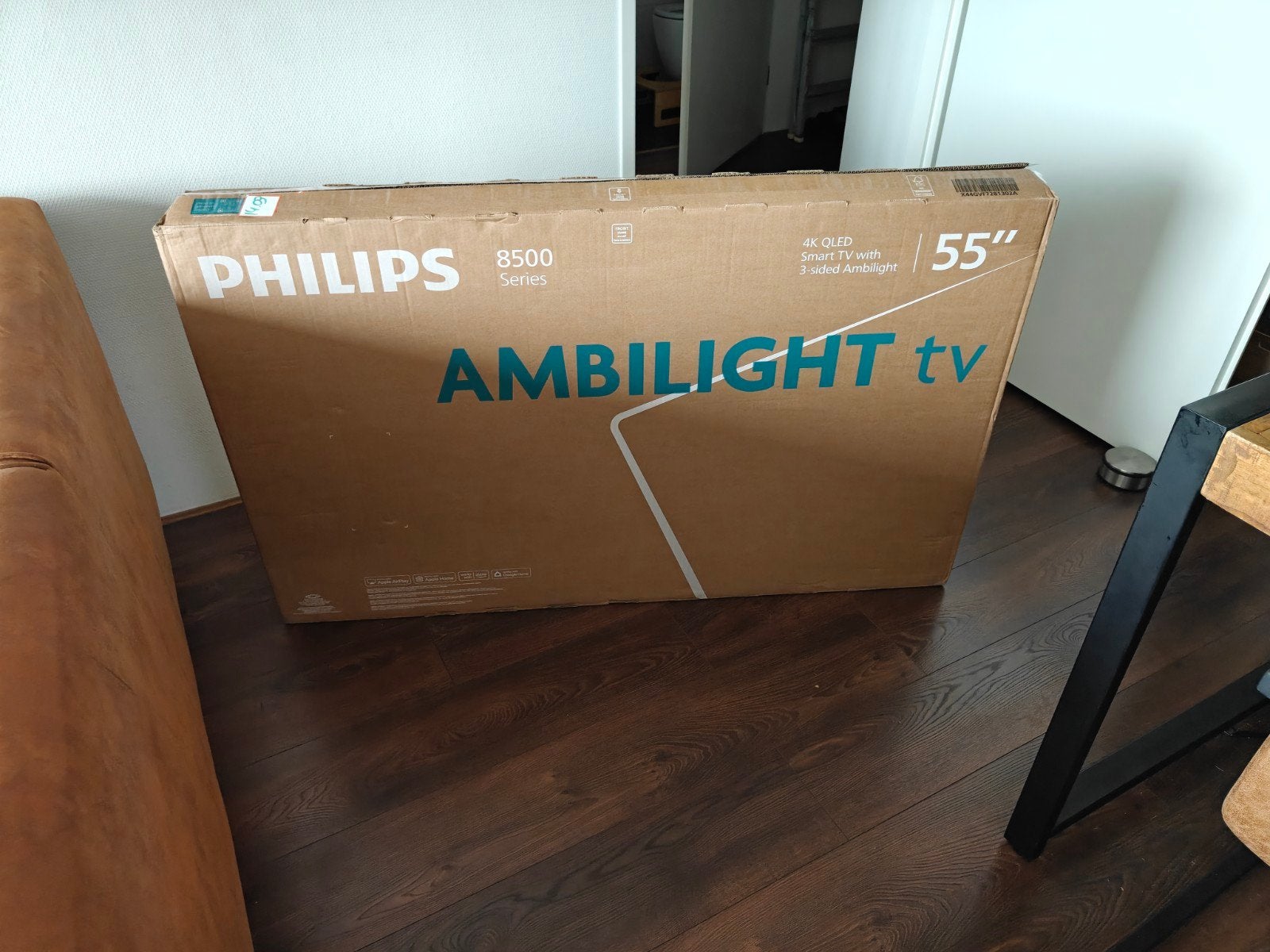 Philips 8500 Serie 55" 4K QLED Ambilight TV - Nieuw in doos, Ophalen, Philips, QLED, Nieuw