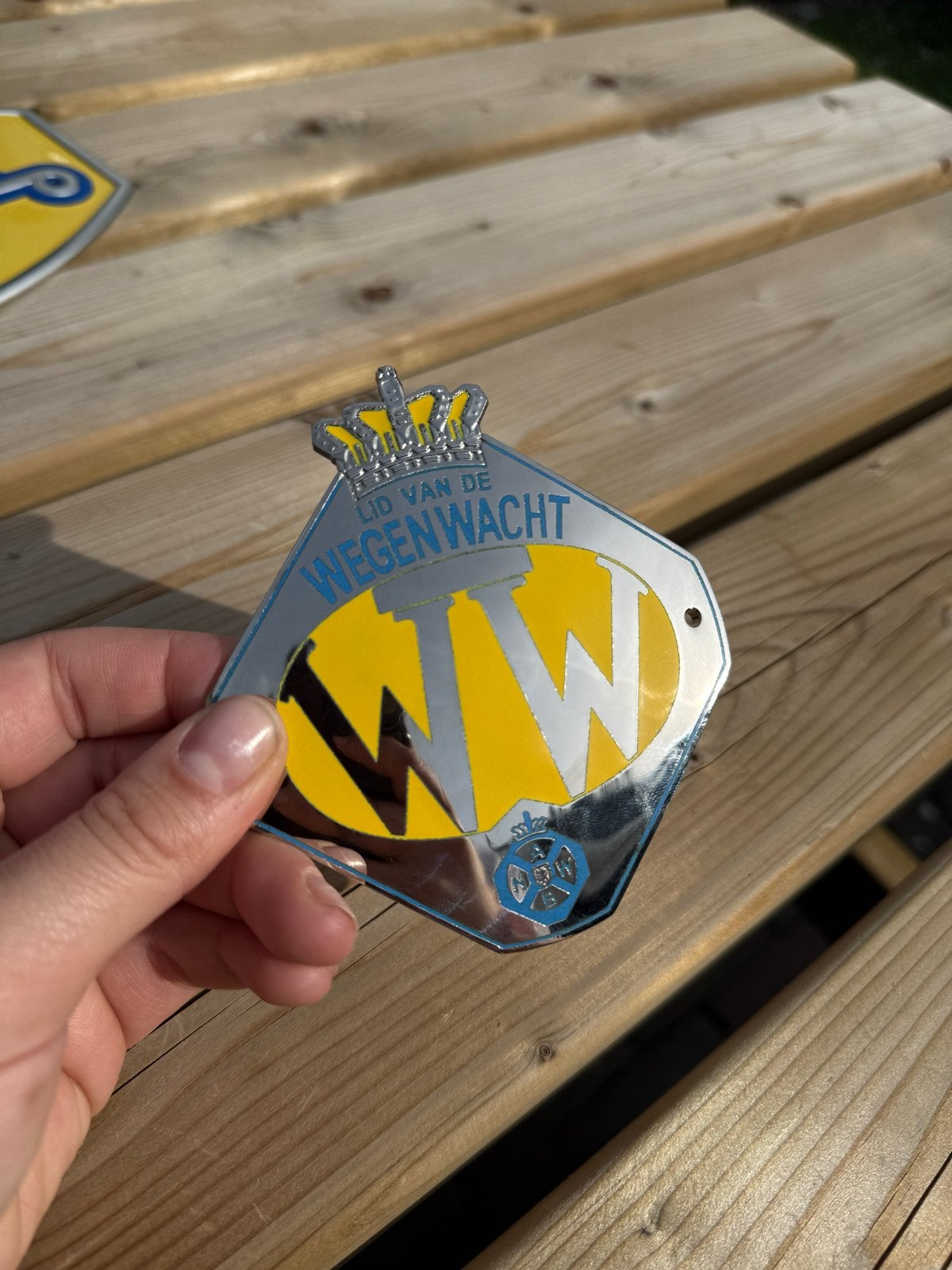 Wegenwacht Auto Embleem, Ophalen of Verzenden, Zo goed als nieuw