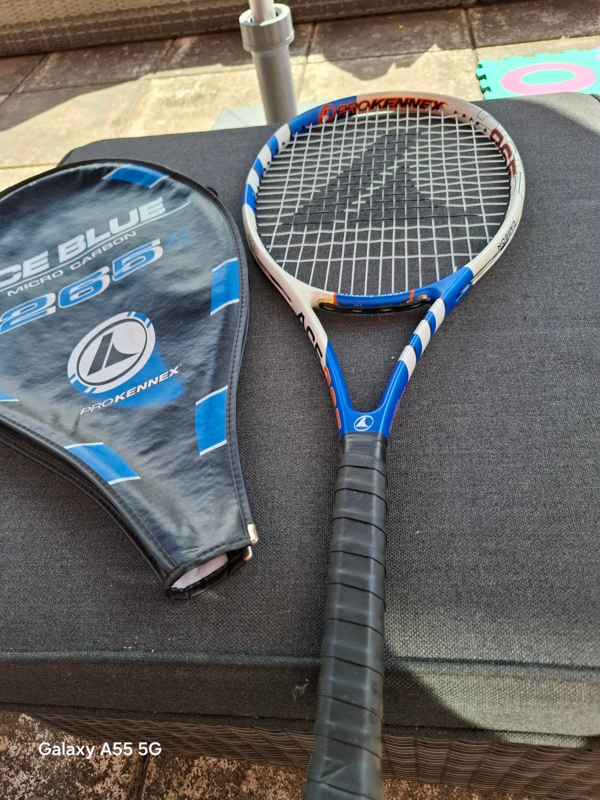 ProKennex Ace Blue 265 Tennisracket met hoes L1, Overige merken, Gebruikt, Onbekend, raadpleeg de fabrikant voor details, Ophalen of Verzenden