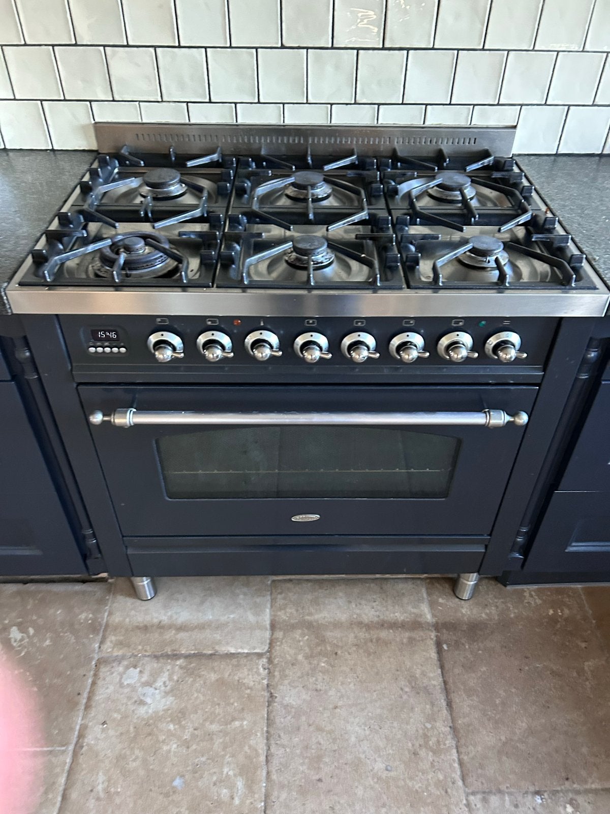 Boretti Fornuis met Gas Kookplaat en Oven, Ophalen, Gebruikt, 60 cm of meer, Gas