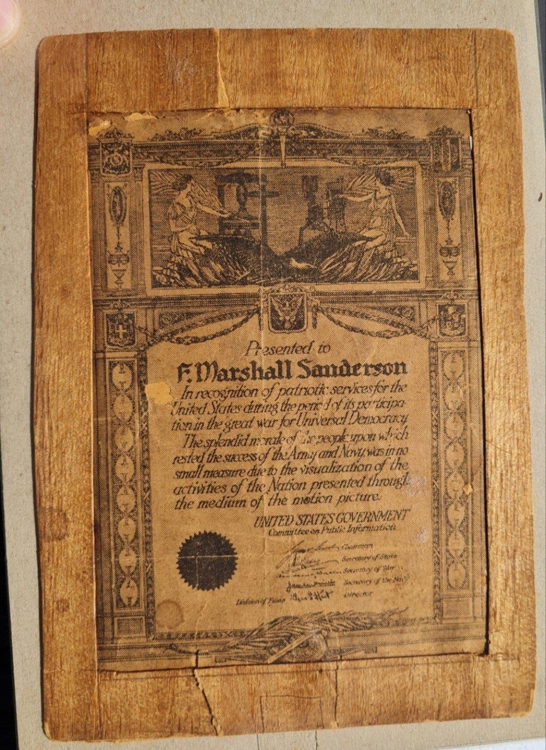 WOI Amerikaans certificaat, Verzenden