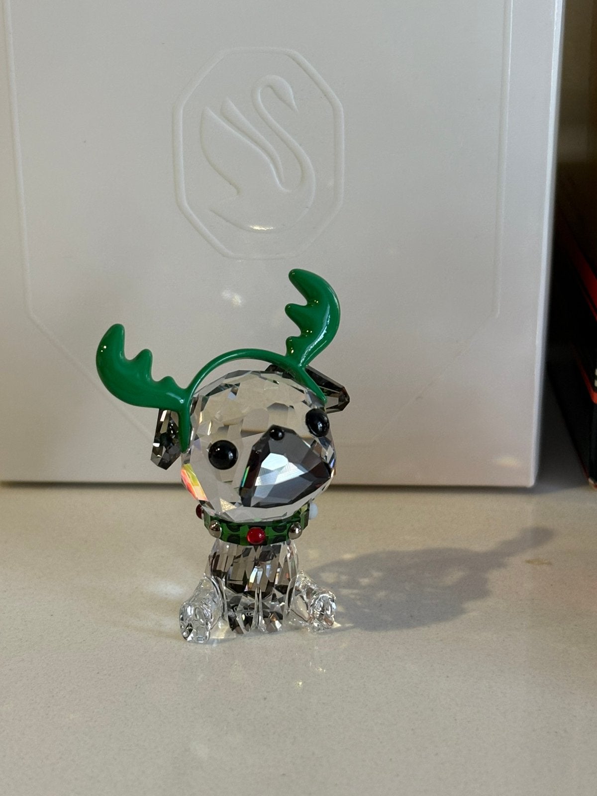 Swarovski mopshond, Verzamelen, Swarovski, Ophalen of Verzenden, Zo goed als nieuw, Figuurtje