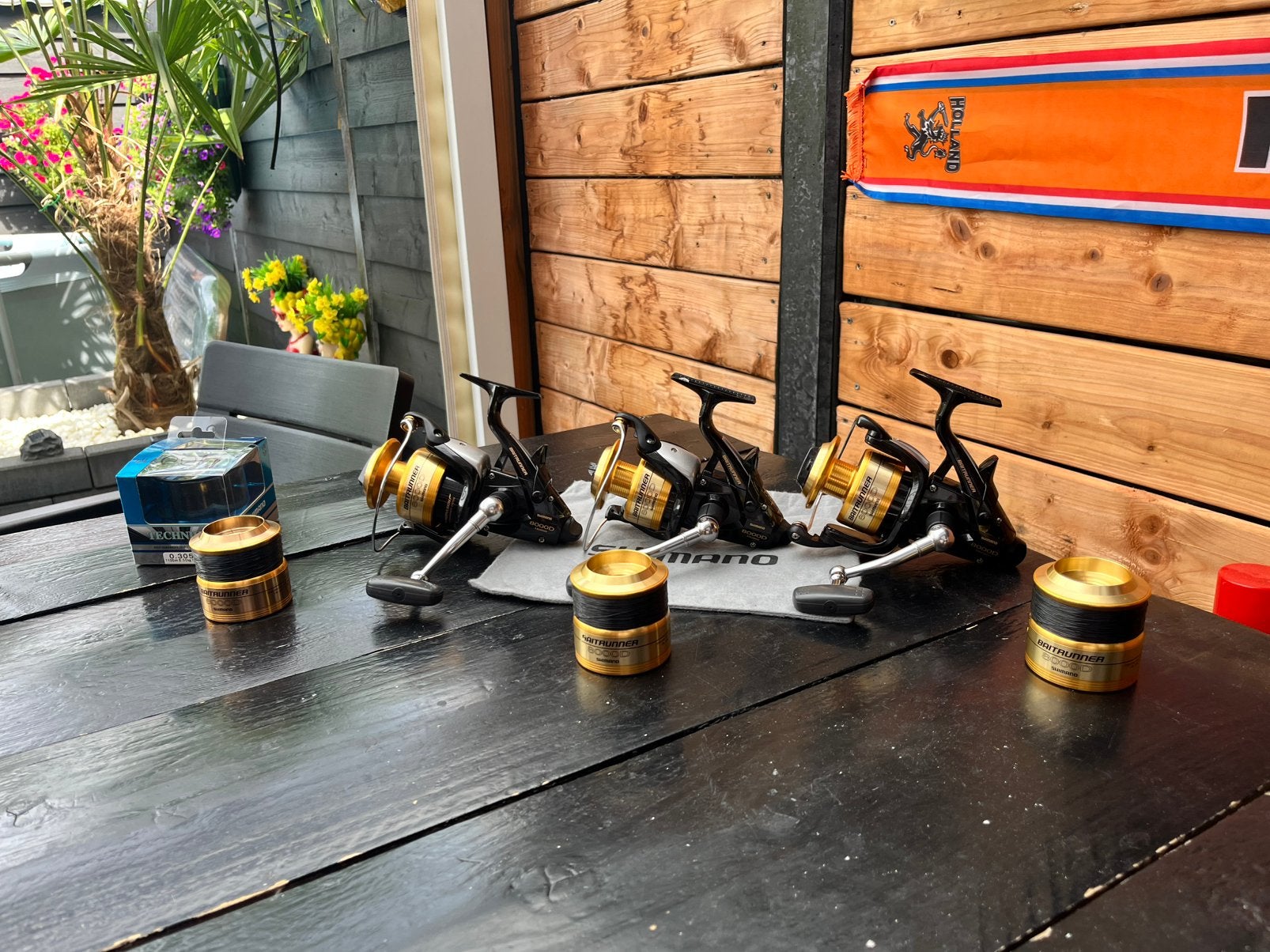 Shimano 8000 D baitrunners, Ophalen, Zo goed als nieuw, Molen