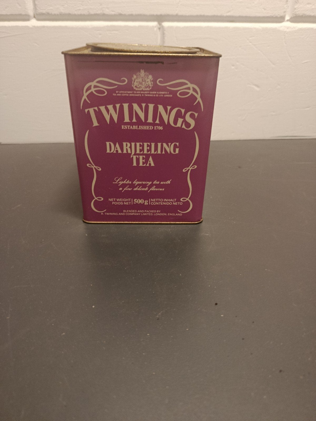 Vintage Twinings Darjeeling Tea Blik - 500g, Ophalen of Verzenden