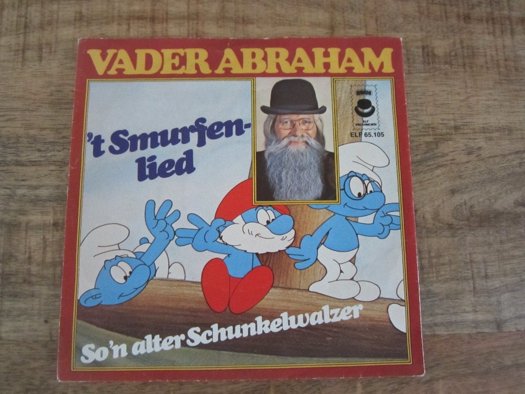 Single Vader Abraham - ’t Smurfenlied, Cd's en Dvd's, Vinyl Singles, Zo goed als nieuw, Nederlandstalig, 7 inch, Ophalen of Verzenden