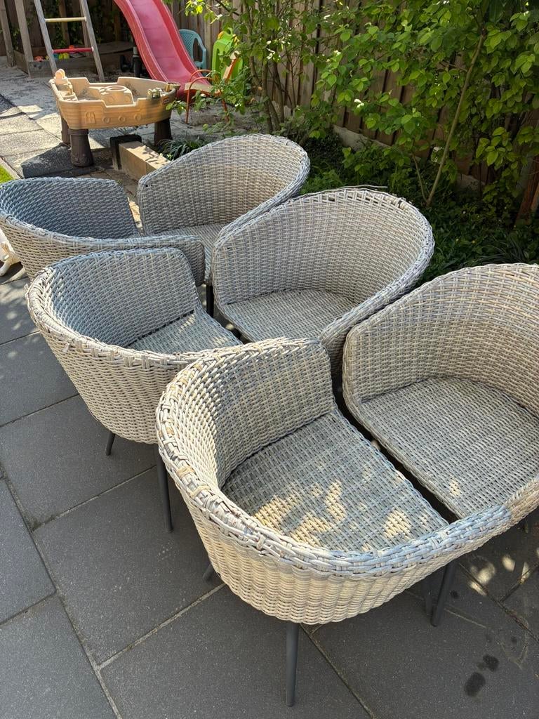 6 gratis tuinstoelen manifesto, Tuin en Terras, Ophalen, Gebruikt, Hout