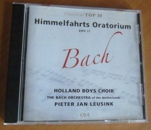 CD Himmelfahrts Oratorium Bach CD 4. Holland Boys Choir, Ophalen of Verzenden, Barok, Zo goed als nieuw, Overige typen
