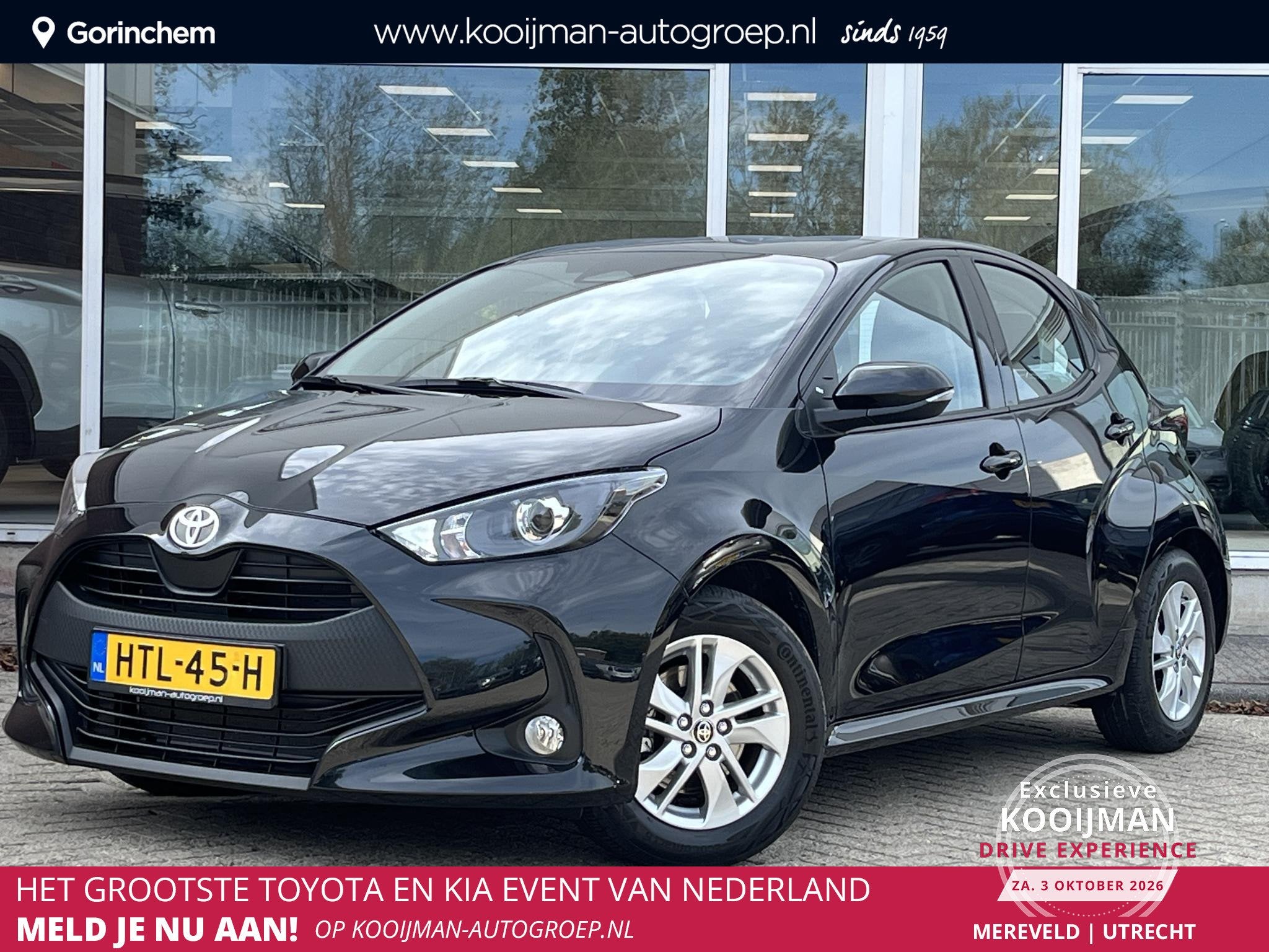Toyota Yaris 1.5 Hybrid 115 Active l weinig kilometers!, Gebruikt, Zwart, Bedrijf, Hybride Elektrisch/Benzine