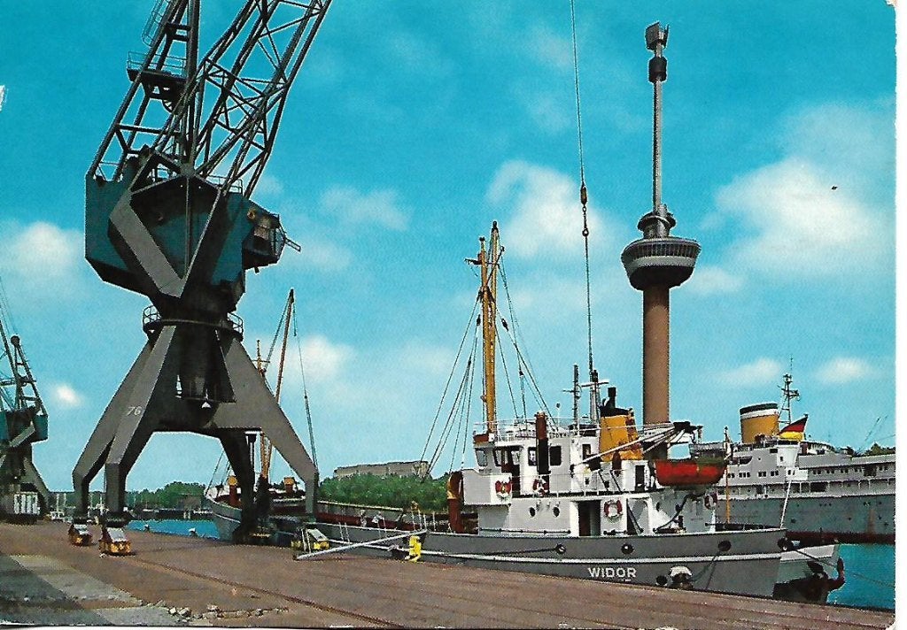 Rotterdam- -Havengezicht met Euromast., Verzamelen, Verzenden, 1960 tot 1980, Gelopen, Zuid-Holland