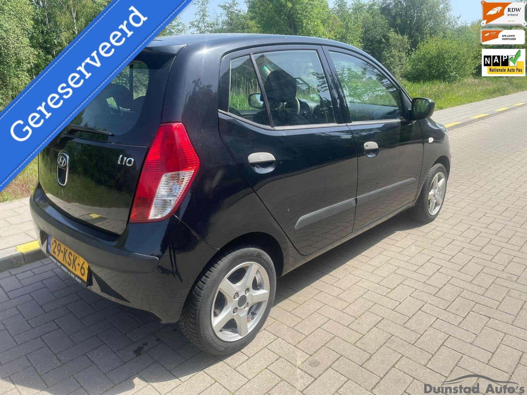 Hyundai i10 1.1 5drs Dynamic Automaat Airco Nap Ondboeken, Gebruikt, 31 €/maand, 4 cilinders, Zwart