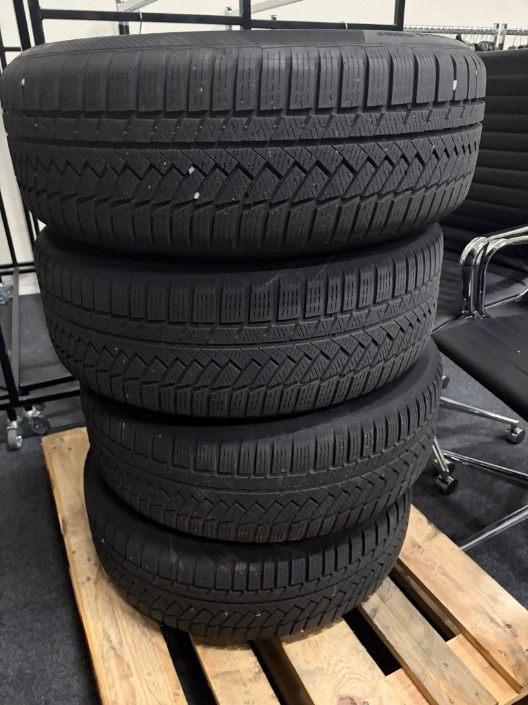 Winterbanden (continental) incl. zwarte velgen, Auto-onderdelen, Gebruikt, 255 mm, Banden en Velgen, Winterbanden