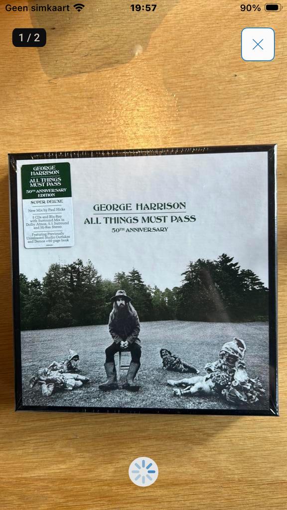 George Harrison 5-cd+blu ray - box all thingsmust pass 50th, Ophalen of Verzenden, Nieuw in verpakking, Poprock