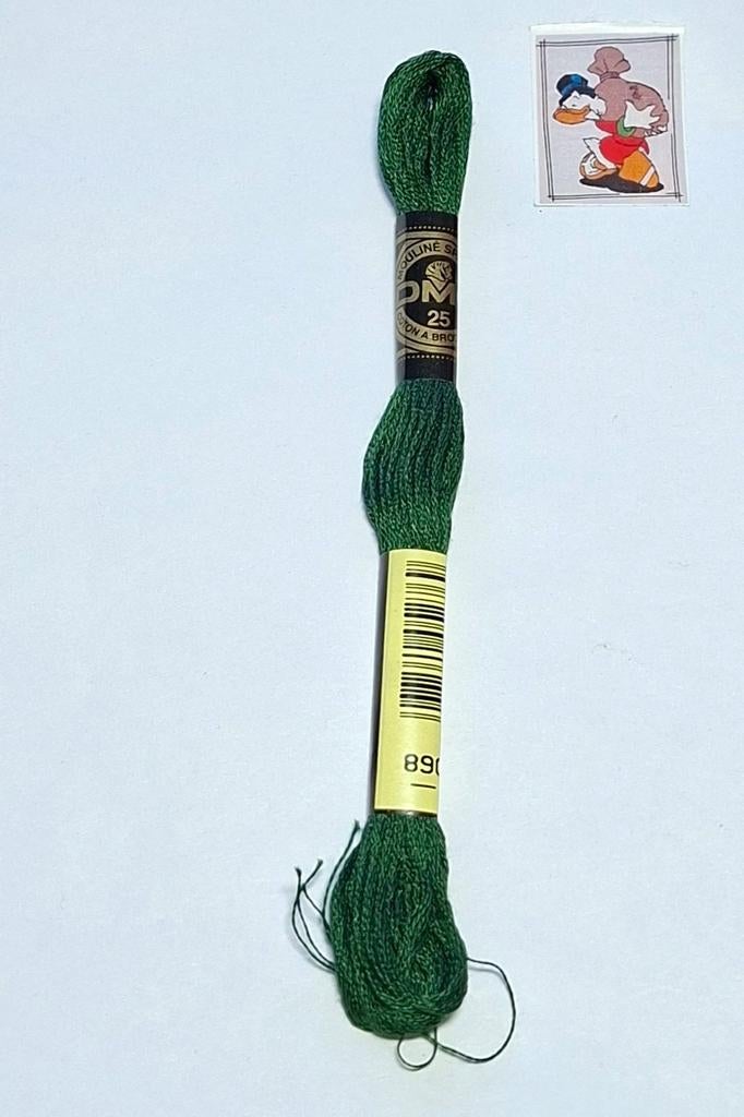 DMC mouline, groen 890, Mulhouse, France, Ophalen of Verzenden, Borduurgaren of Zijde, DMC