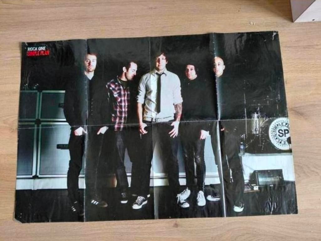 Xxl poster Simple Plan Rock One., Verzamelen, Gebruikt, Deurposter of groter, Rechthoekig Liggend, Ophalen of Verzenden