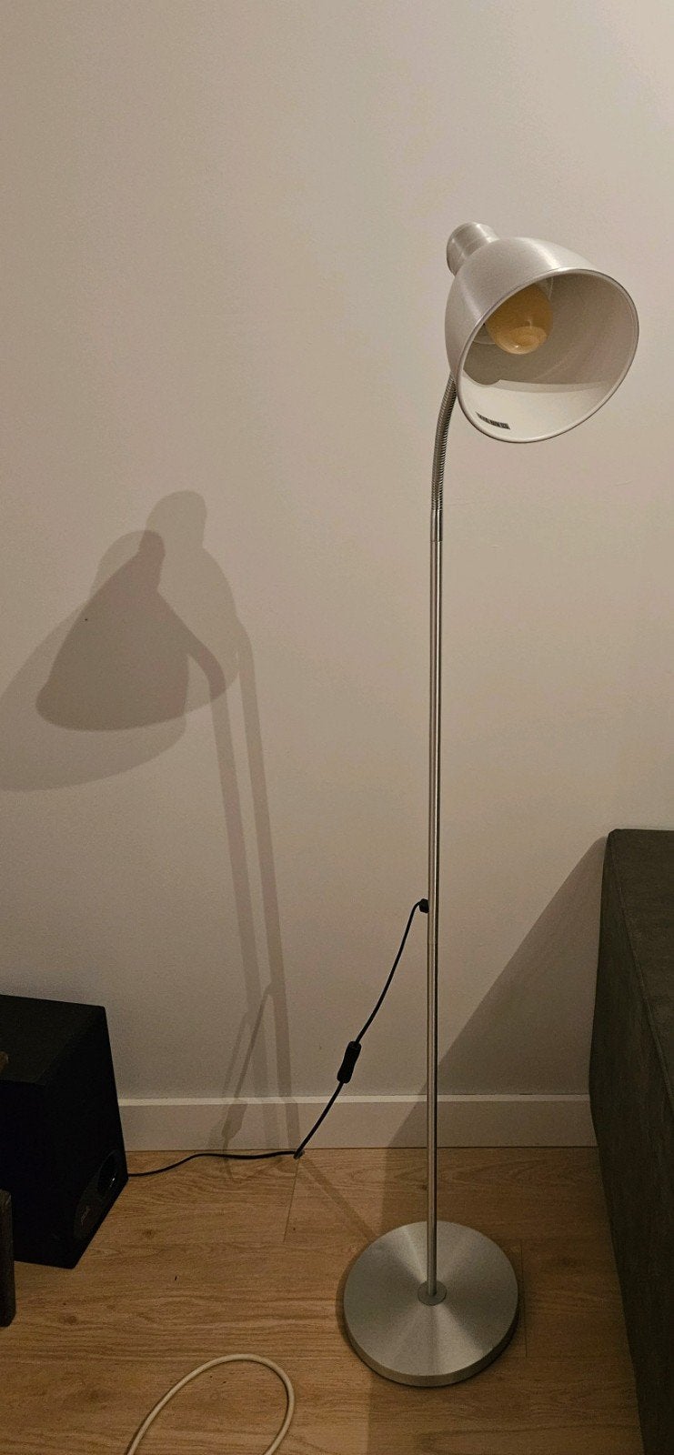 3x IKEA LERSTA Vloerlamp - Zilverkleurig, verstelbaar, Huis en Inrichting, Ophalen of Verzenden, Gebruikt, Modern, functioneel