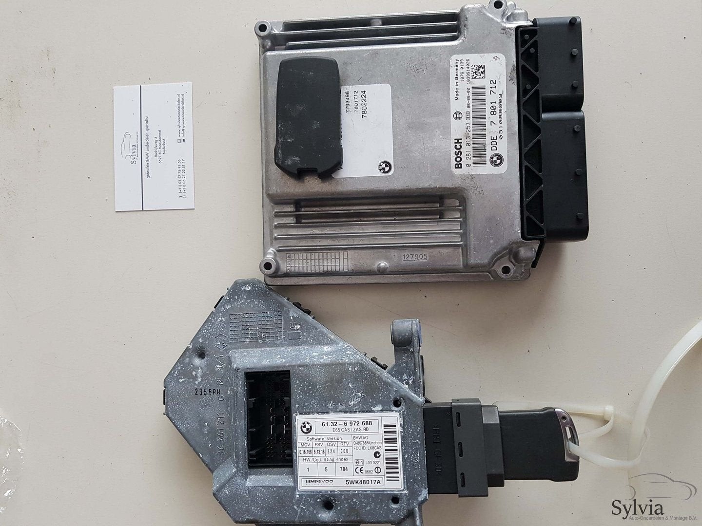 Startset Contactslot + ECU CAS M57 730D BMW 7 serie E65 1361, Gebruikt, -, -, Ophalen of Verzenden