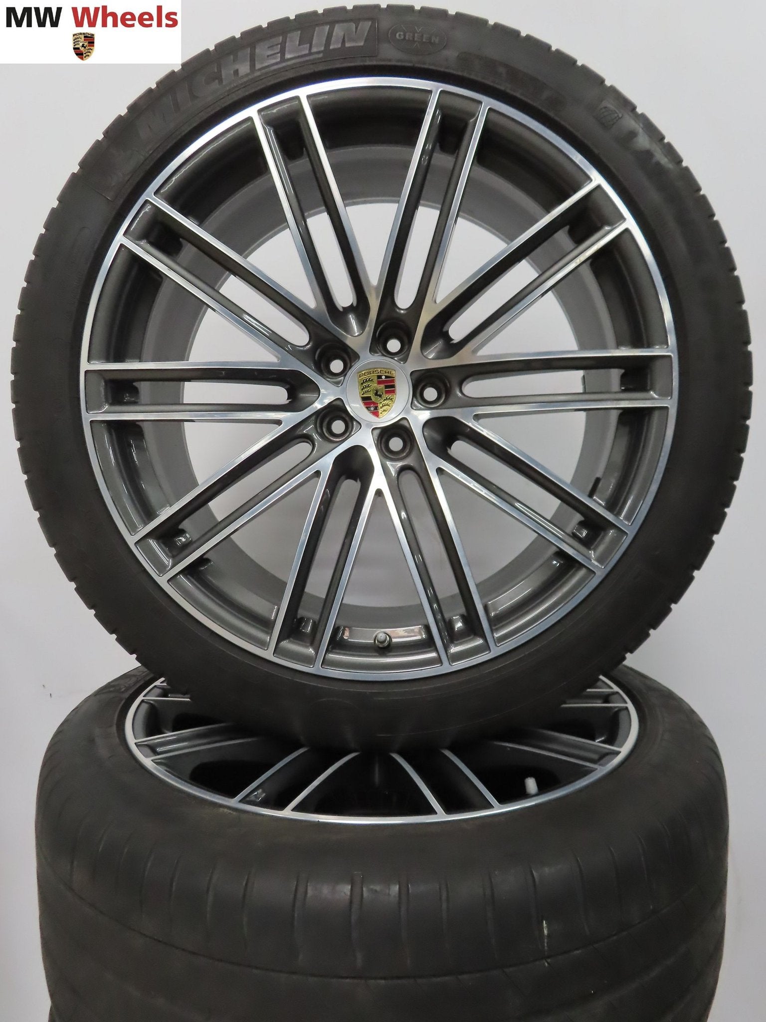 Originele Porsche Macan Turbo IV 21 inch velgen zomerbanden, Auto-onderdelen, Banden en Velgen, Gebruikt, -, 265 mm, -