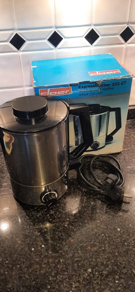 Cloer Expresskocher 322 ET - RVS Waterkoker 2.0 Liter, Witgoed en Apparatuur, Waterkokers, 2 liter of meer, Ophalen of Verzenden