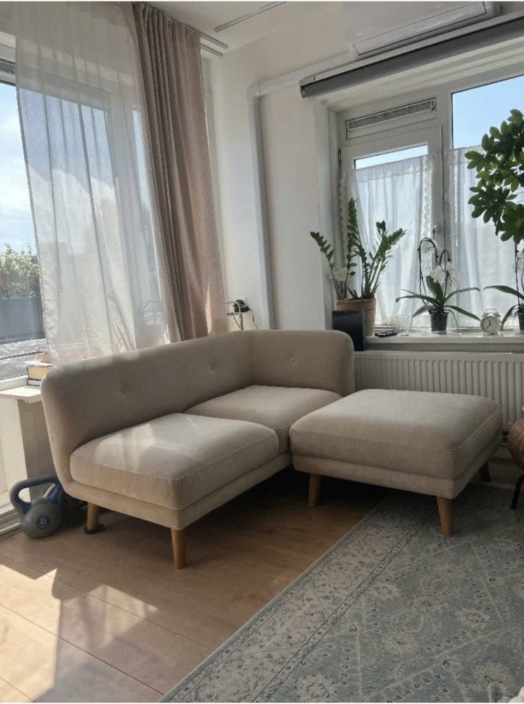 bank, Huis en Inrichting, Banken | Bankstellen, Ophalen, Minder dan 75 cm, 150 tot 200 cm, Hoekbank
