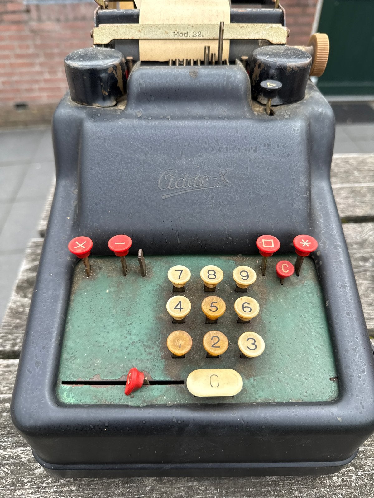 Vintage Addo-X Mod. 22 Rekenmachine - Decoratief, Ophalen