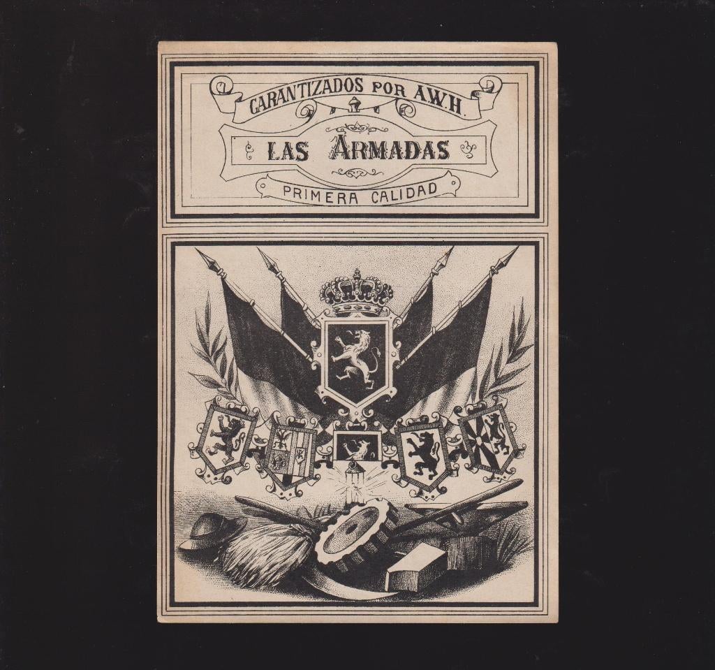 sigarenbanden - etiket - LAS ARMADAS, Verzamelen, Ophalen of Verzenden, Zo goed als nieuw, Sigarenbandjes
