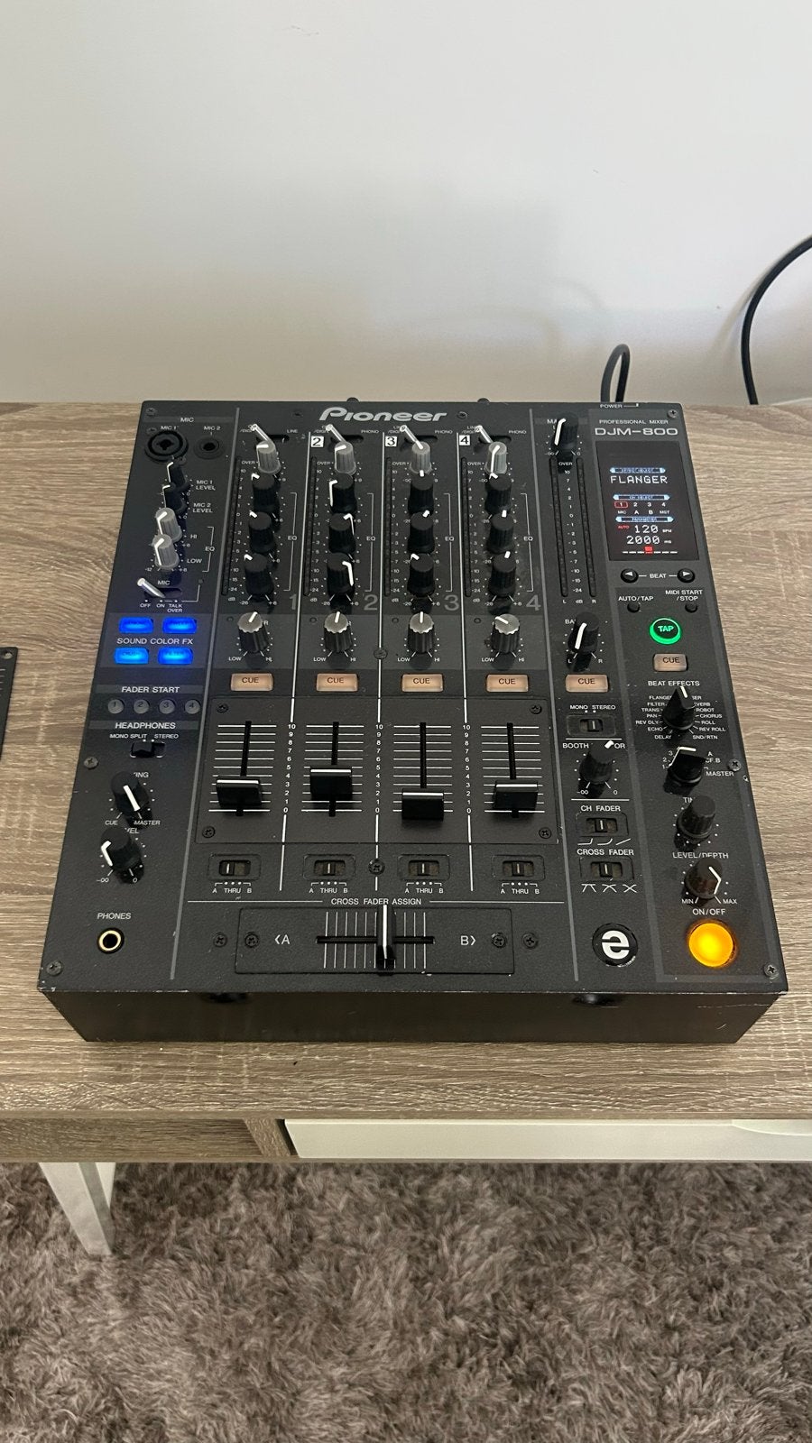 Pioneer DJM-800 DJ mixer met klein defect en flightcase, Ophalen of Verzenden, Gebruikt, Dj-set, Pioneer