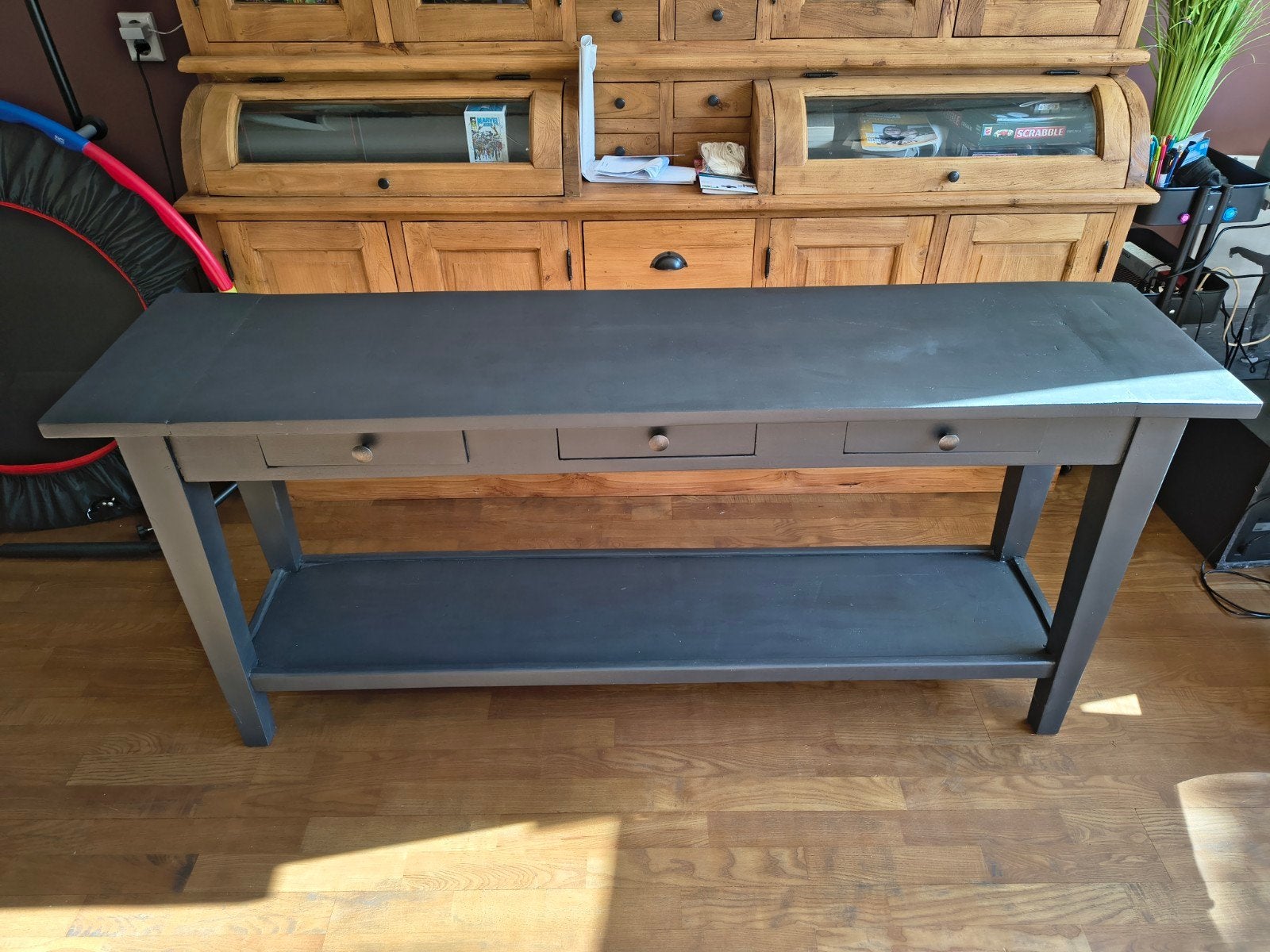 Stijlvolle sidetable met lades en opbergplank, Ophalen, Rechthoekig, 50 tot 100 cm