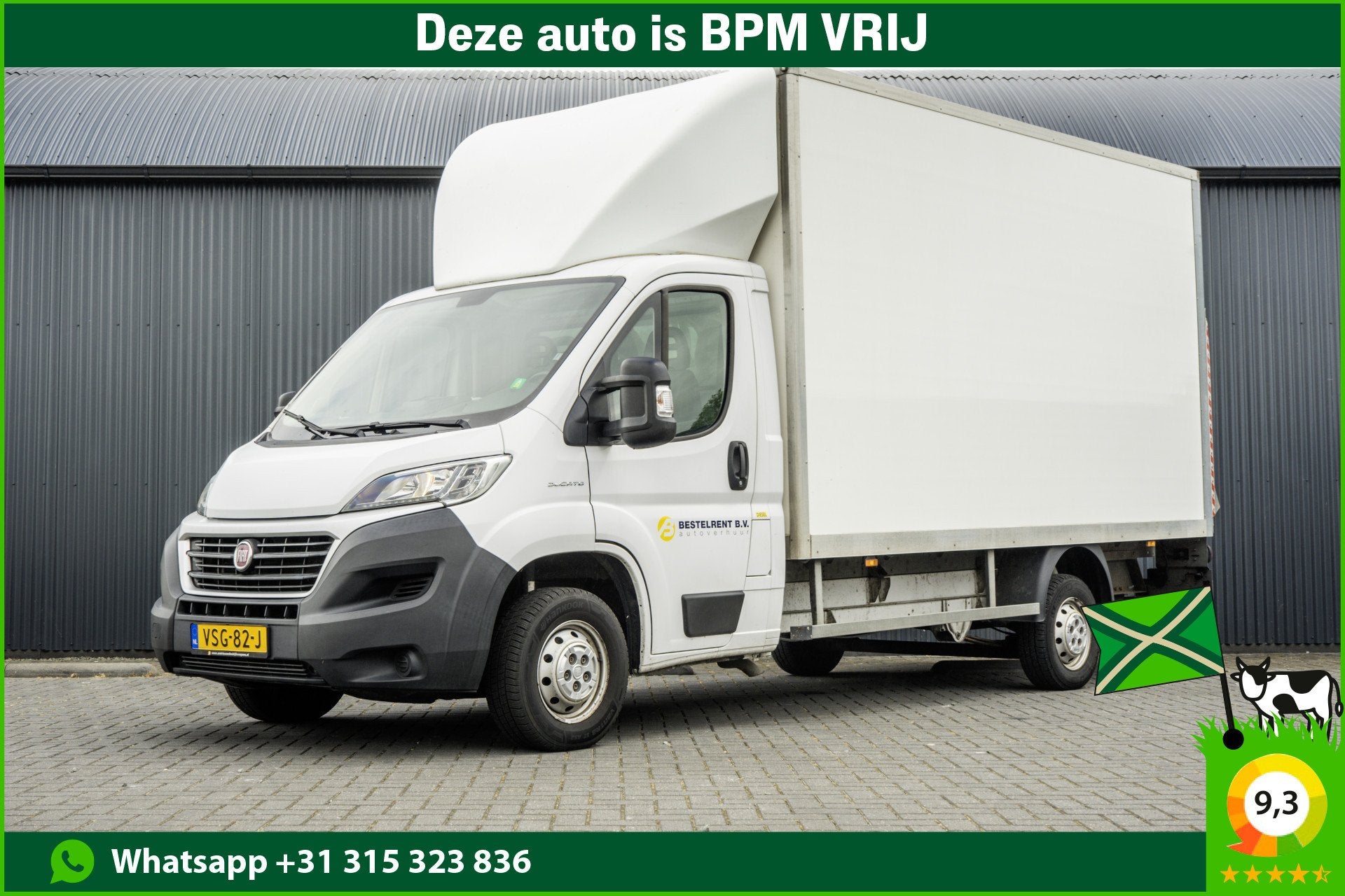 Fiat Ducato 2.3 MultiJet | Bakwagen met Laadklep | 131 PK |, Auto's, Bestelauto's, Gebruikt, Wit, Bedrijf, 2450 kg